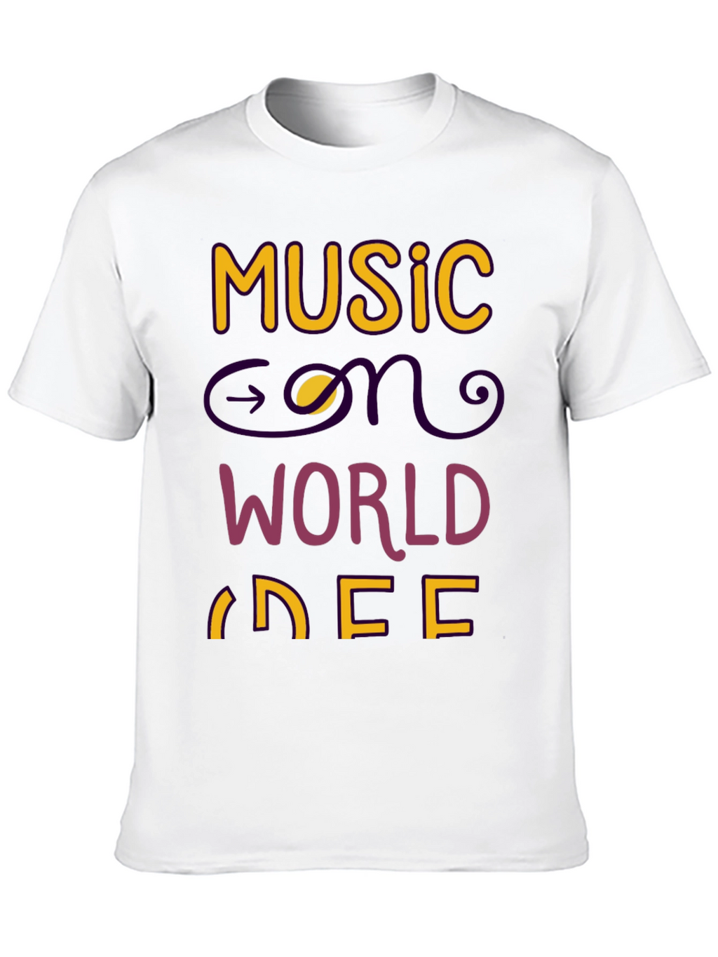 Music on World Off Graphic Tee