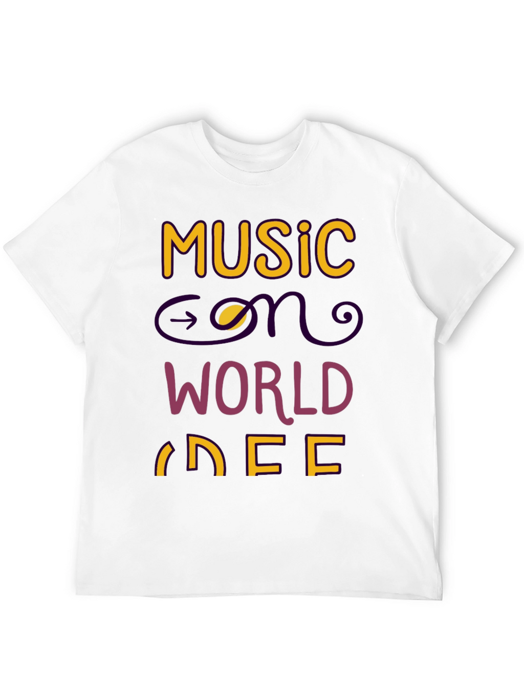 Music on World Off Graphic Tee