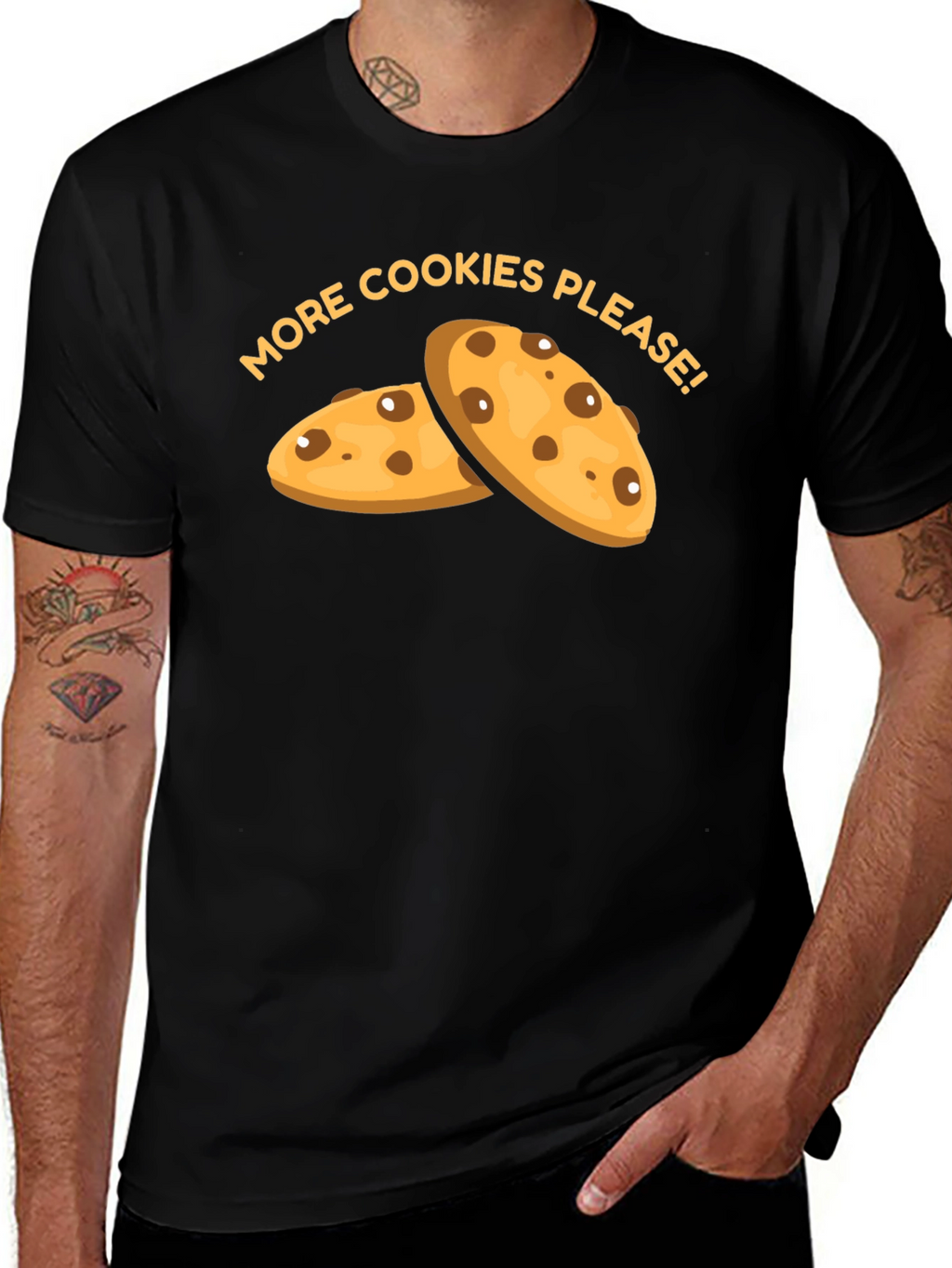 More Cookies Please T-Shirt - Black
