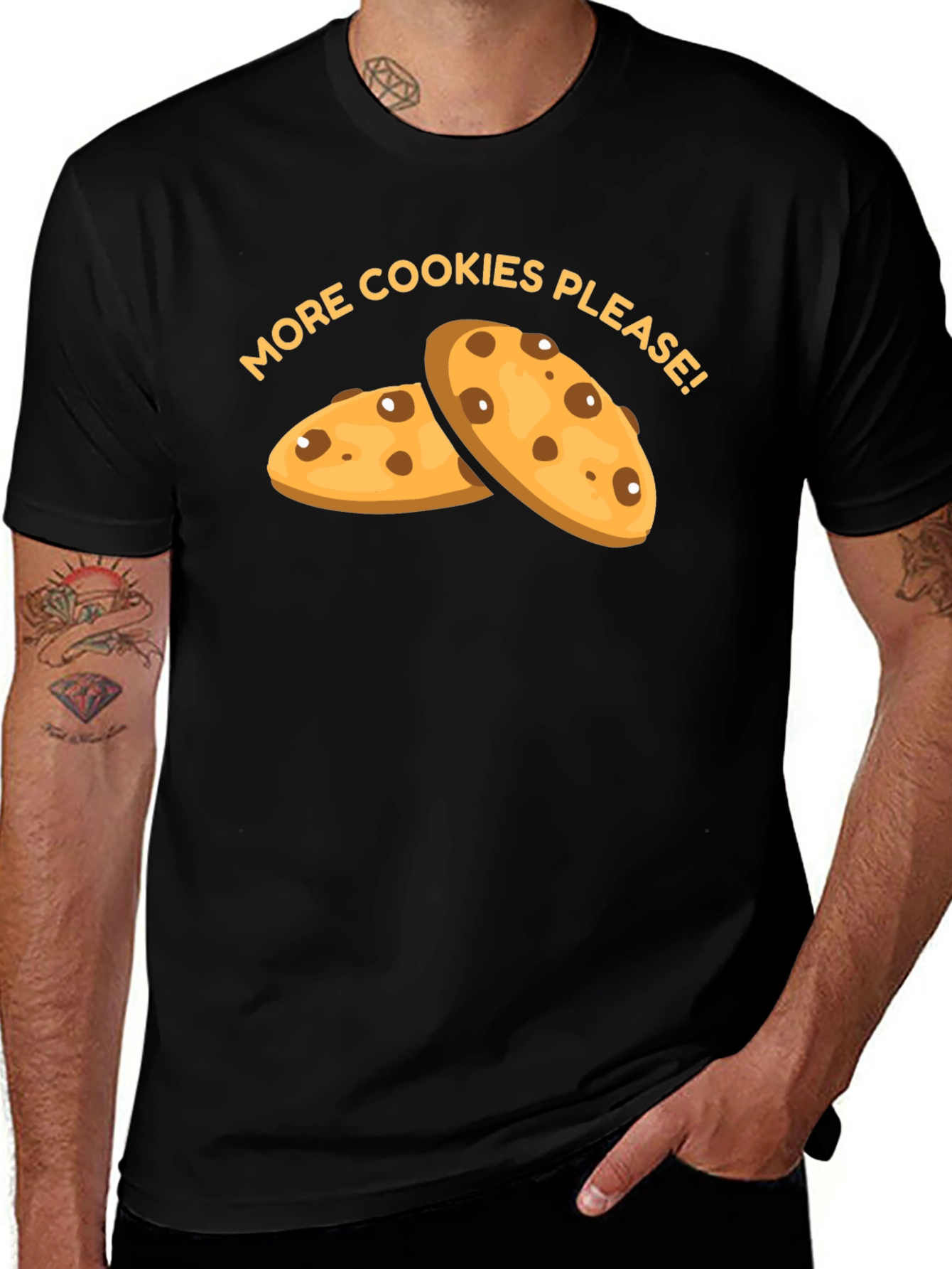 More Cookies Please T-Shirt - Black