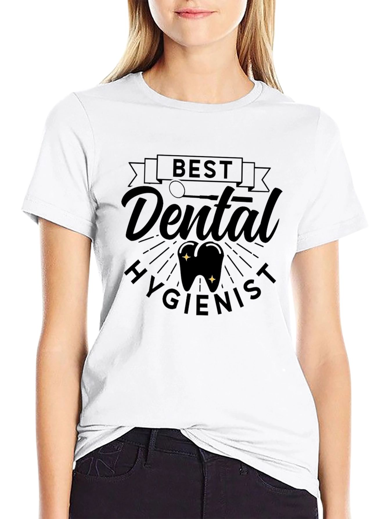 Best Dental Hygienist Black T-Shirt