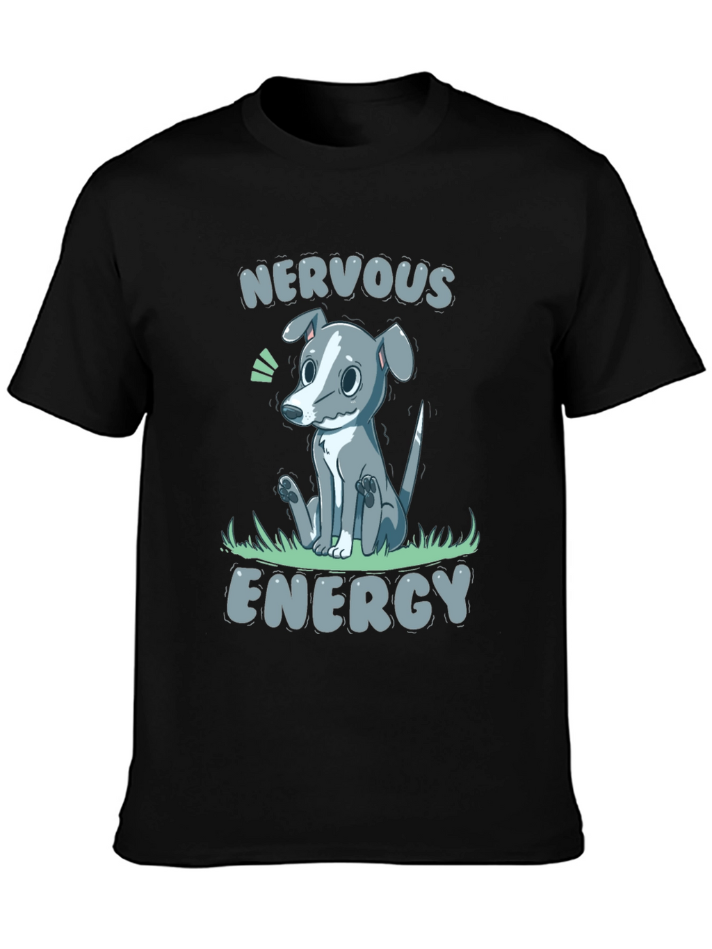 Nervous Energy Dog Graphic Tee - Unisex Black T-Shirt
