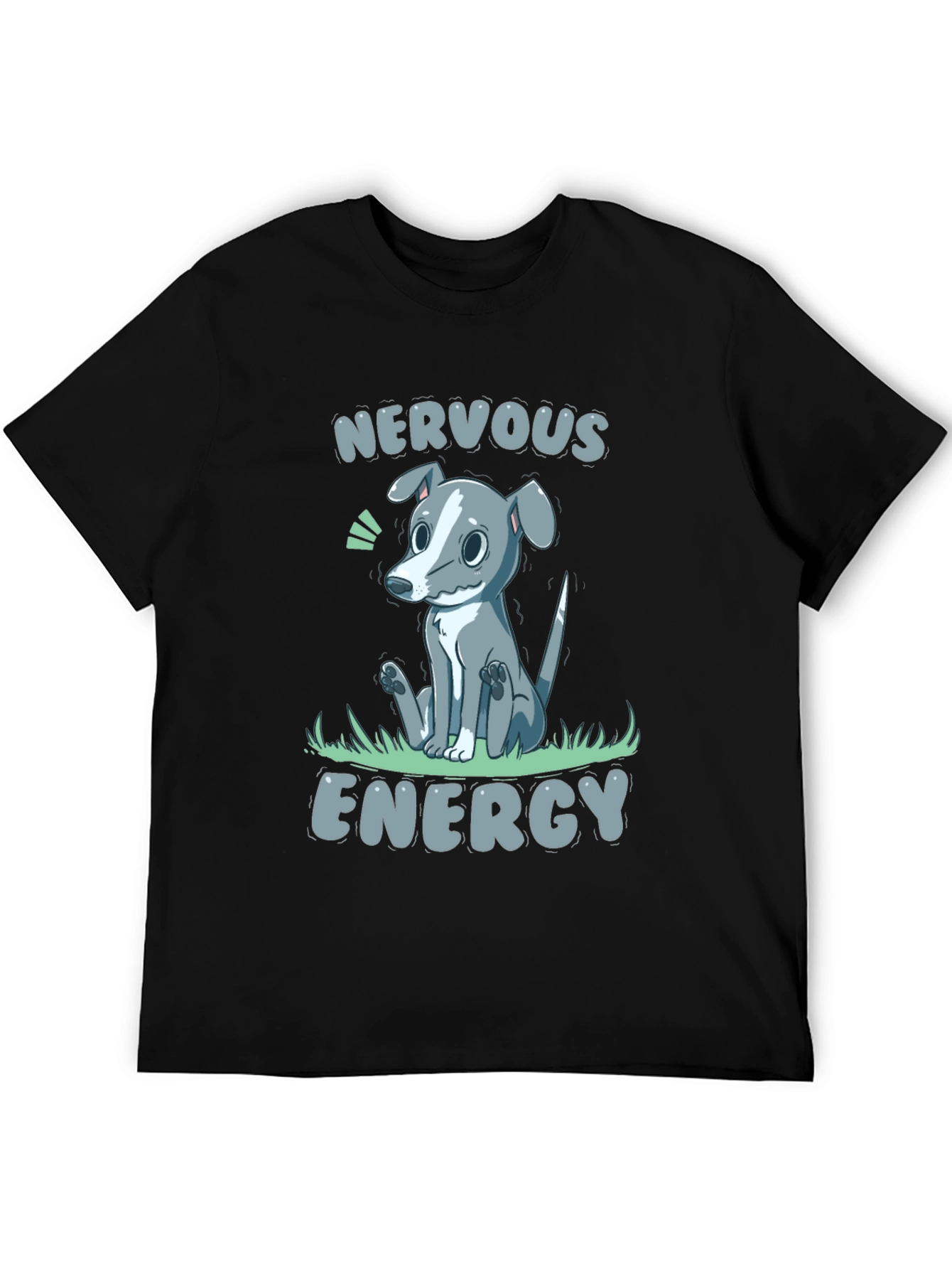 Nervous Energy Dog Graphic Tee - Unisex Black T-Shirt
