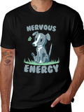 Nervous Energy Dog Graphic Tee - Unisex Black T-Shirt