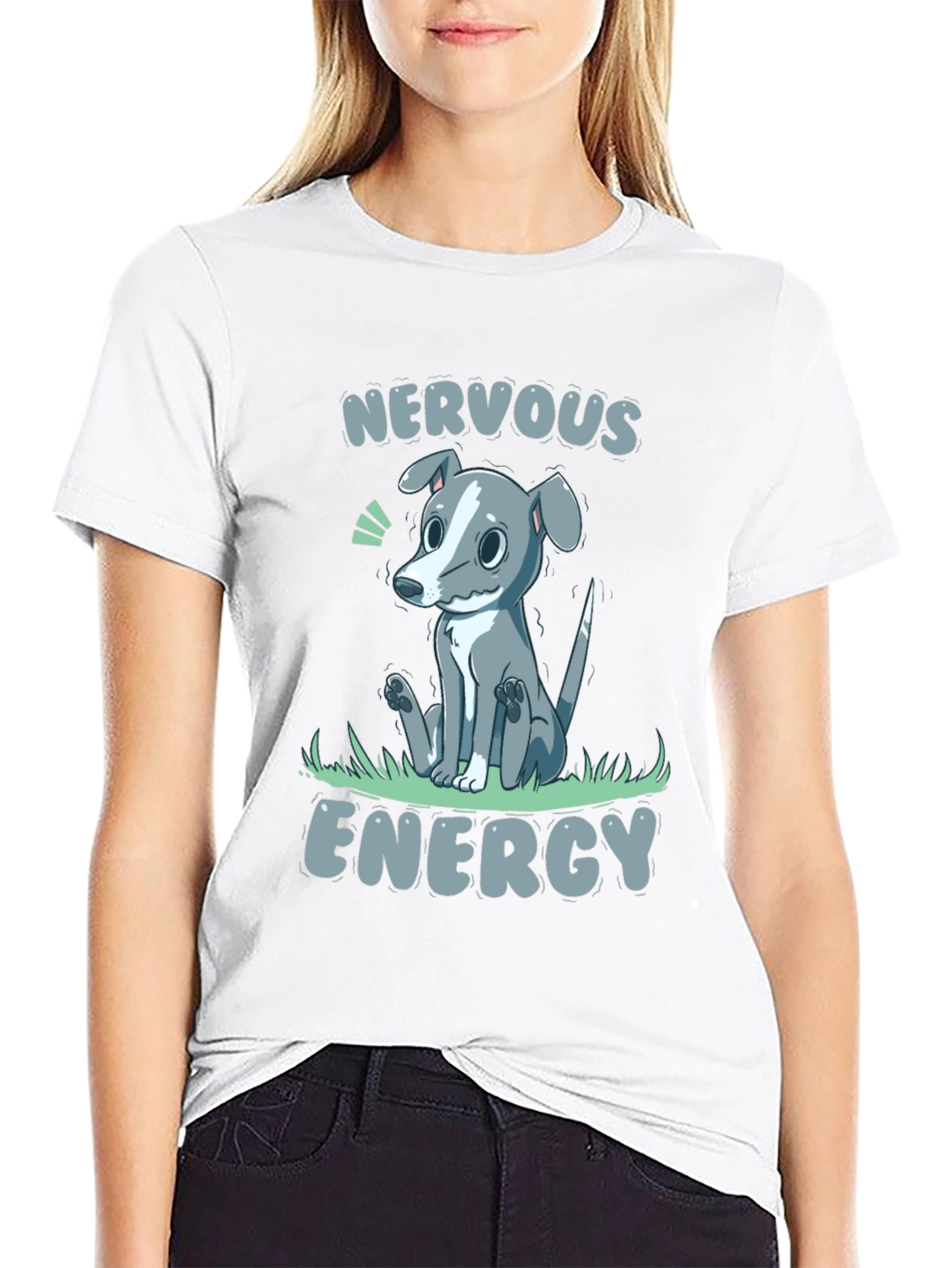 Nervous Energy Dog Graphic Tee - Unisex Black T-Shirt