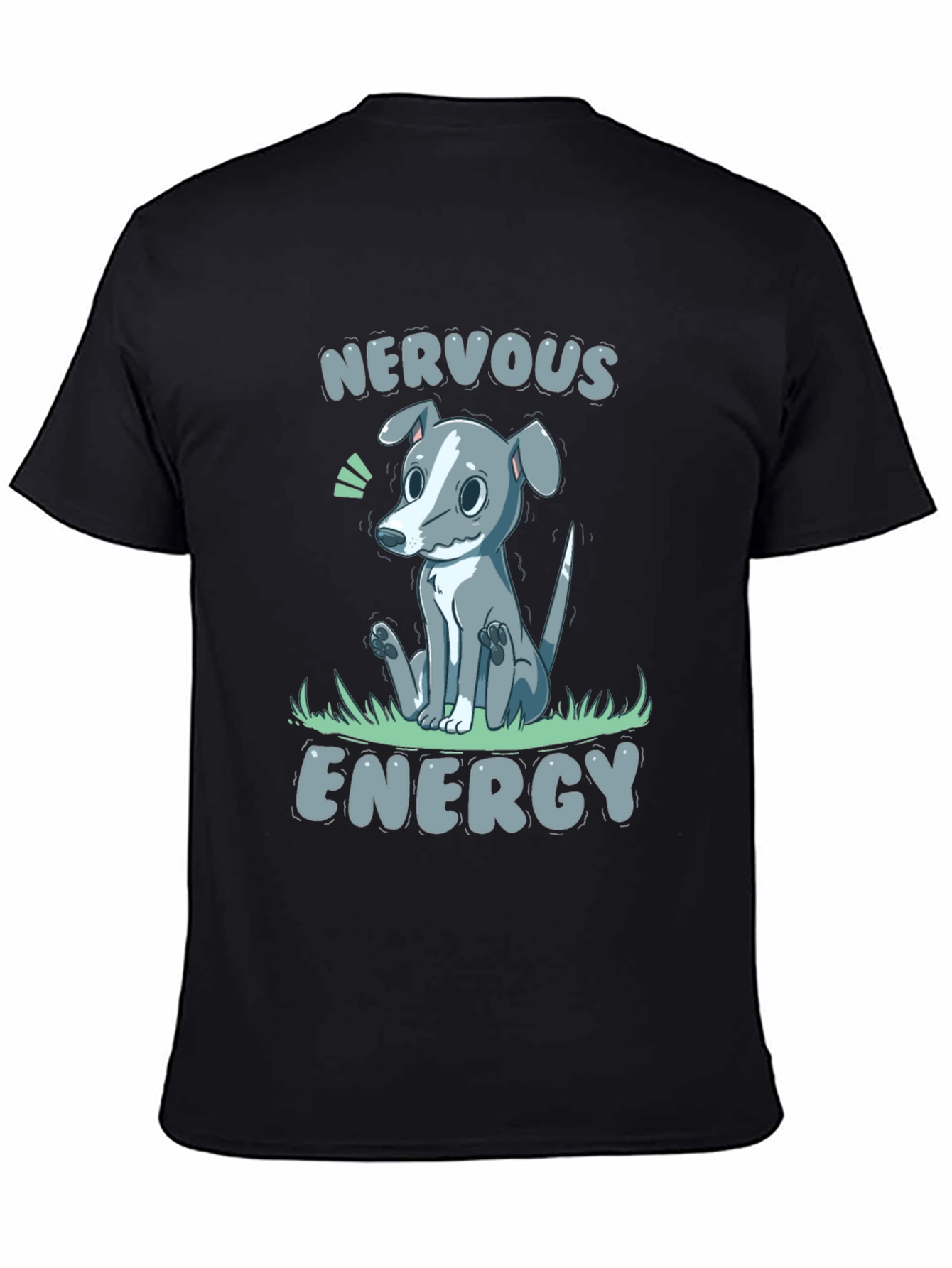 Nervous Energy Dog Graphic Tee - Unisex Black T-Shirt