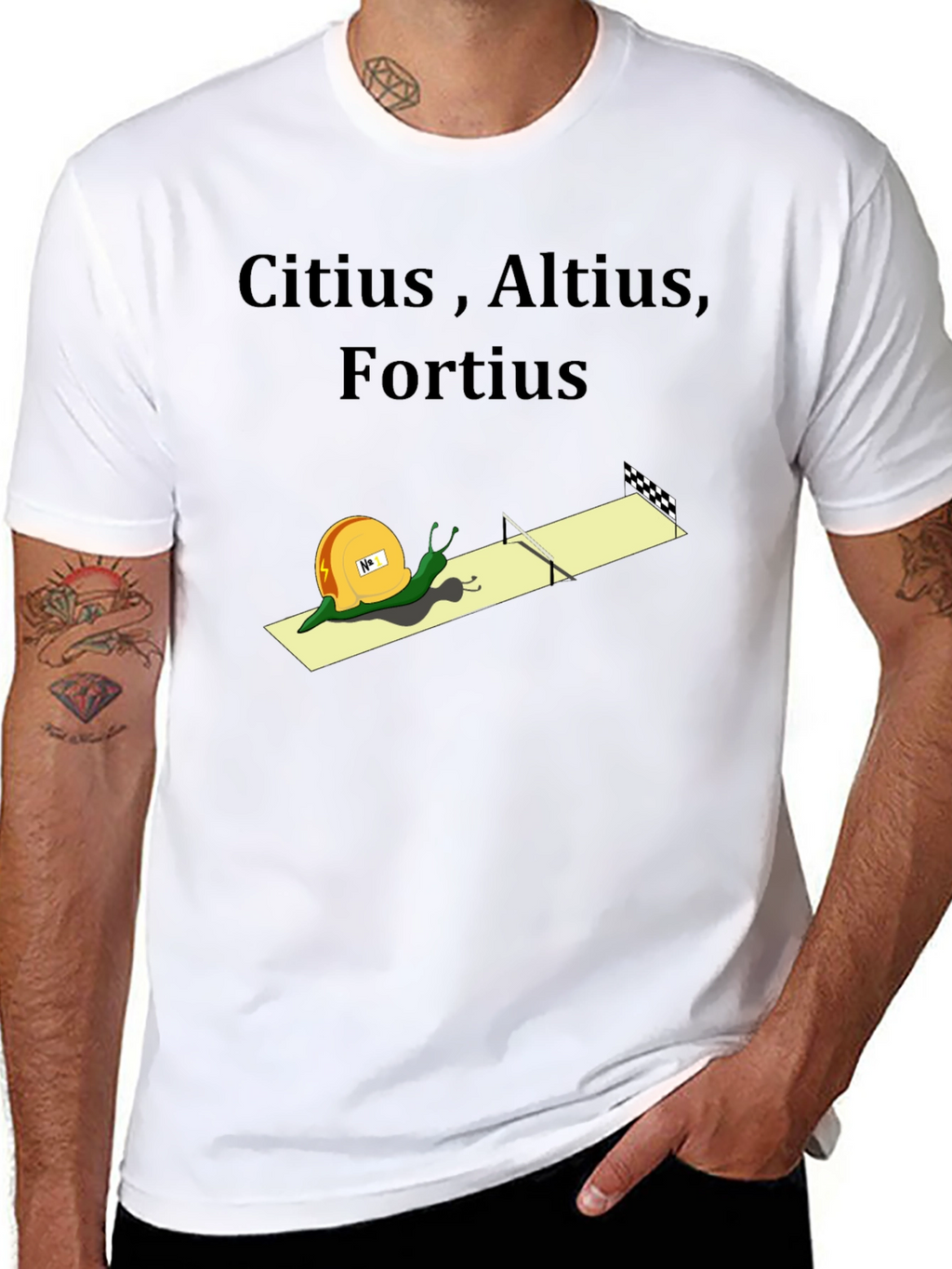 Citius Altius Fortius Snail Graphic Tee