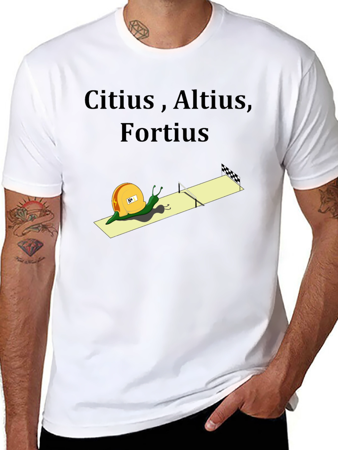Citius Altius Fortius Snail Graphic Tee