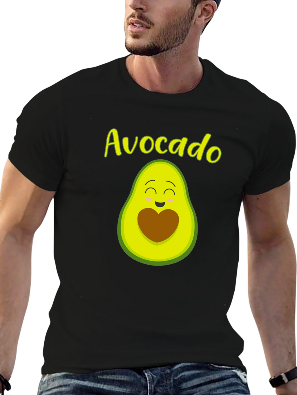 Avocado Heart Graphic T-Shirt