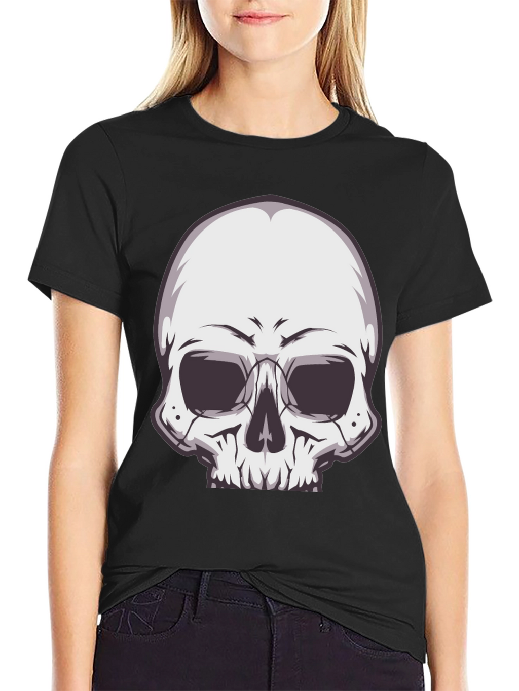 Skull Graphic Tee - Stylish Black T-Shirt