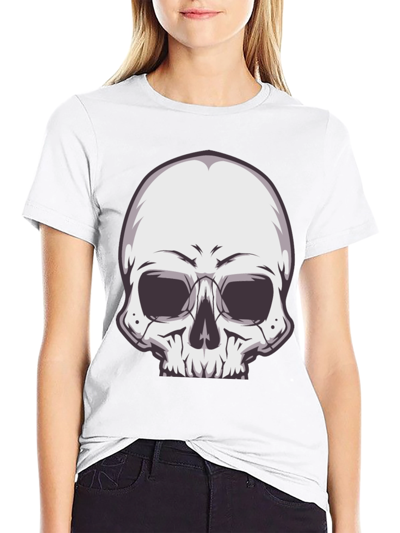 Skull Graphic Tee - Stylish Black T-Shirt