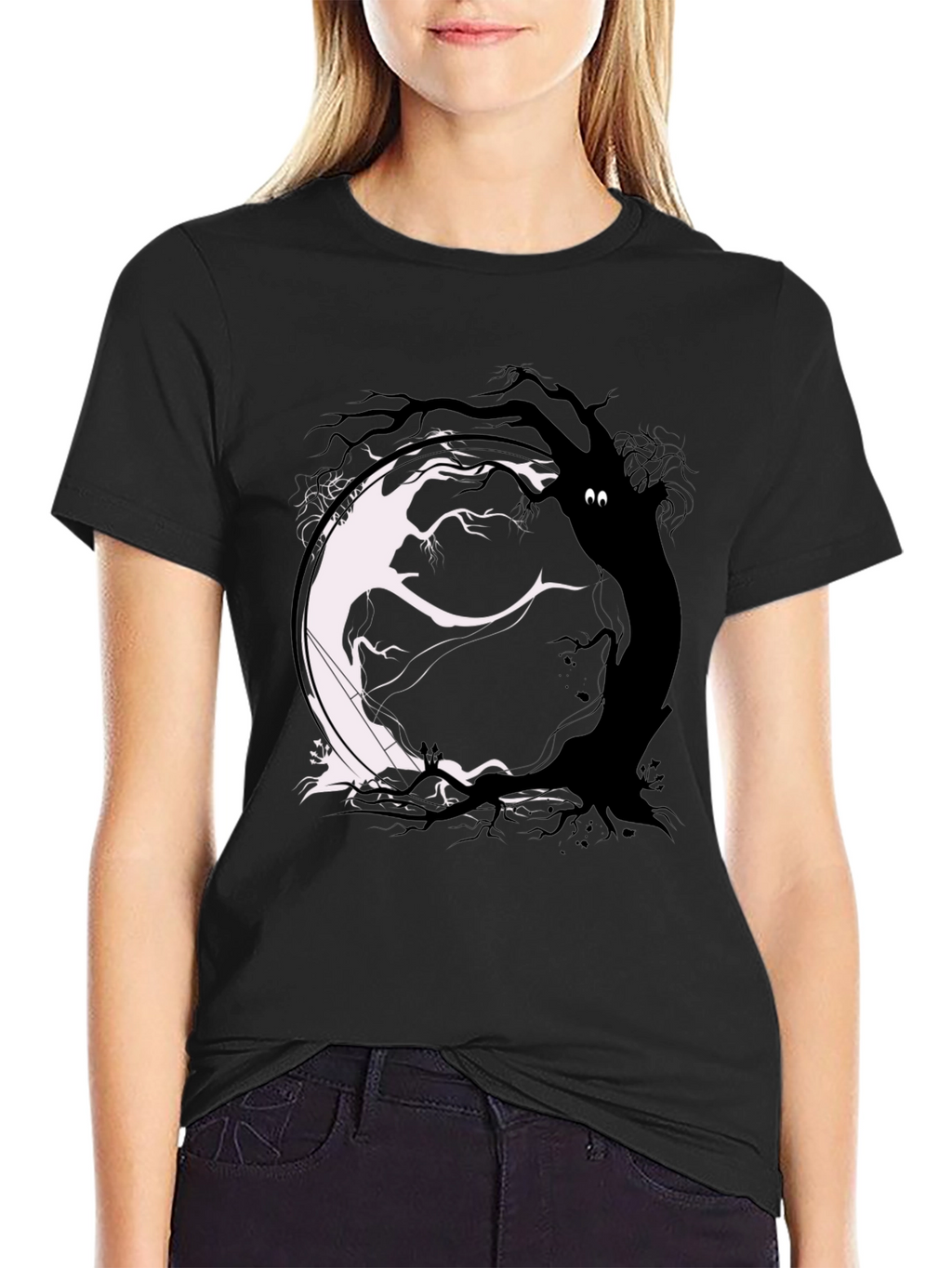 Yin Yang Tree Graphic Tee - Balance & Style