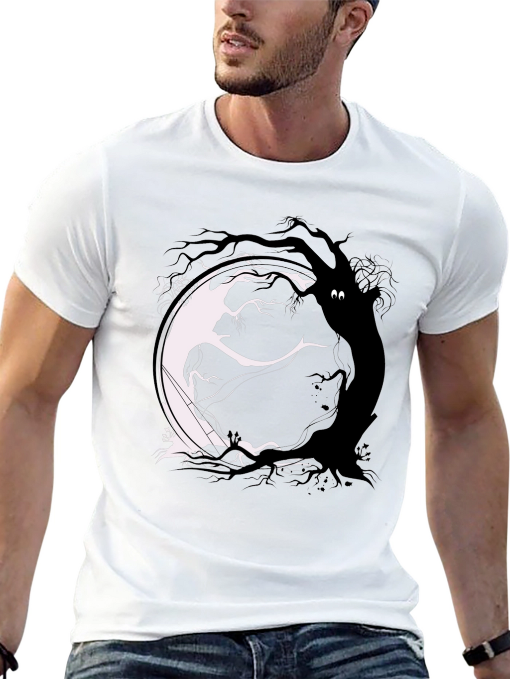 Yin Yang Tree Graphic Tee - Balance & Style