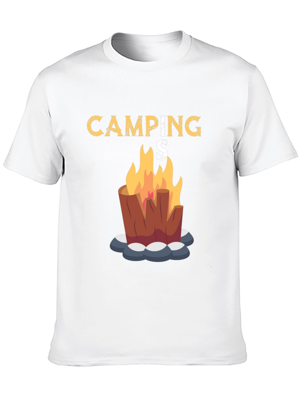 Camping Bonfire Graphic Tee - Black Unisex T-Shirt