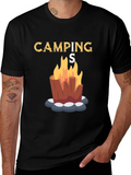 Camping Bonfire Graphic Tee - Black Unisex T-Shirt