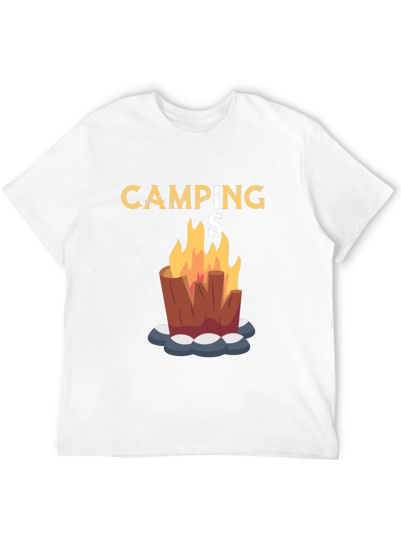 Camping Bonfire Graphic Tee - Black Unisex T-Shirt