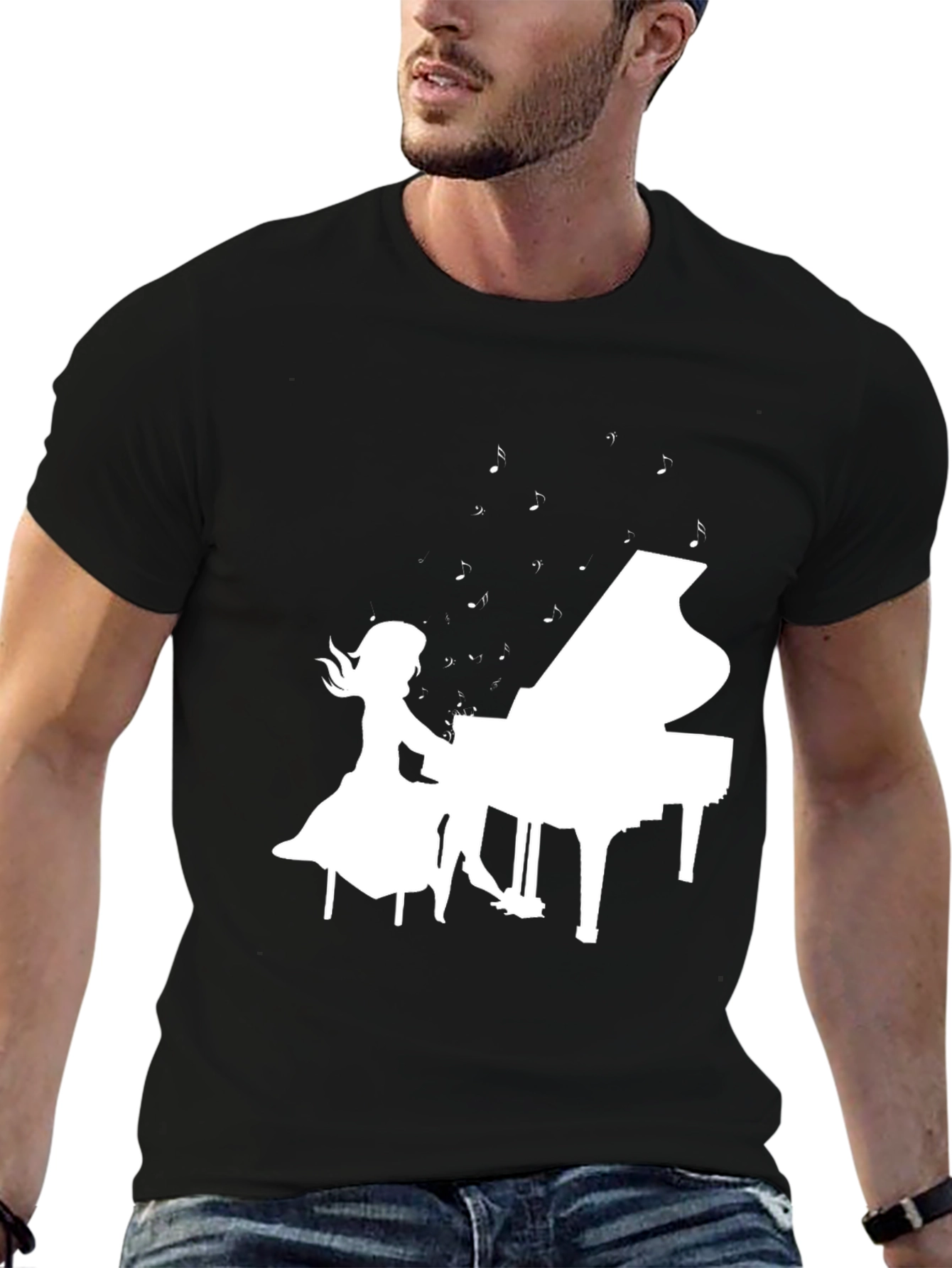 Piano Girl Graphic Tee - Musicians Style