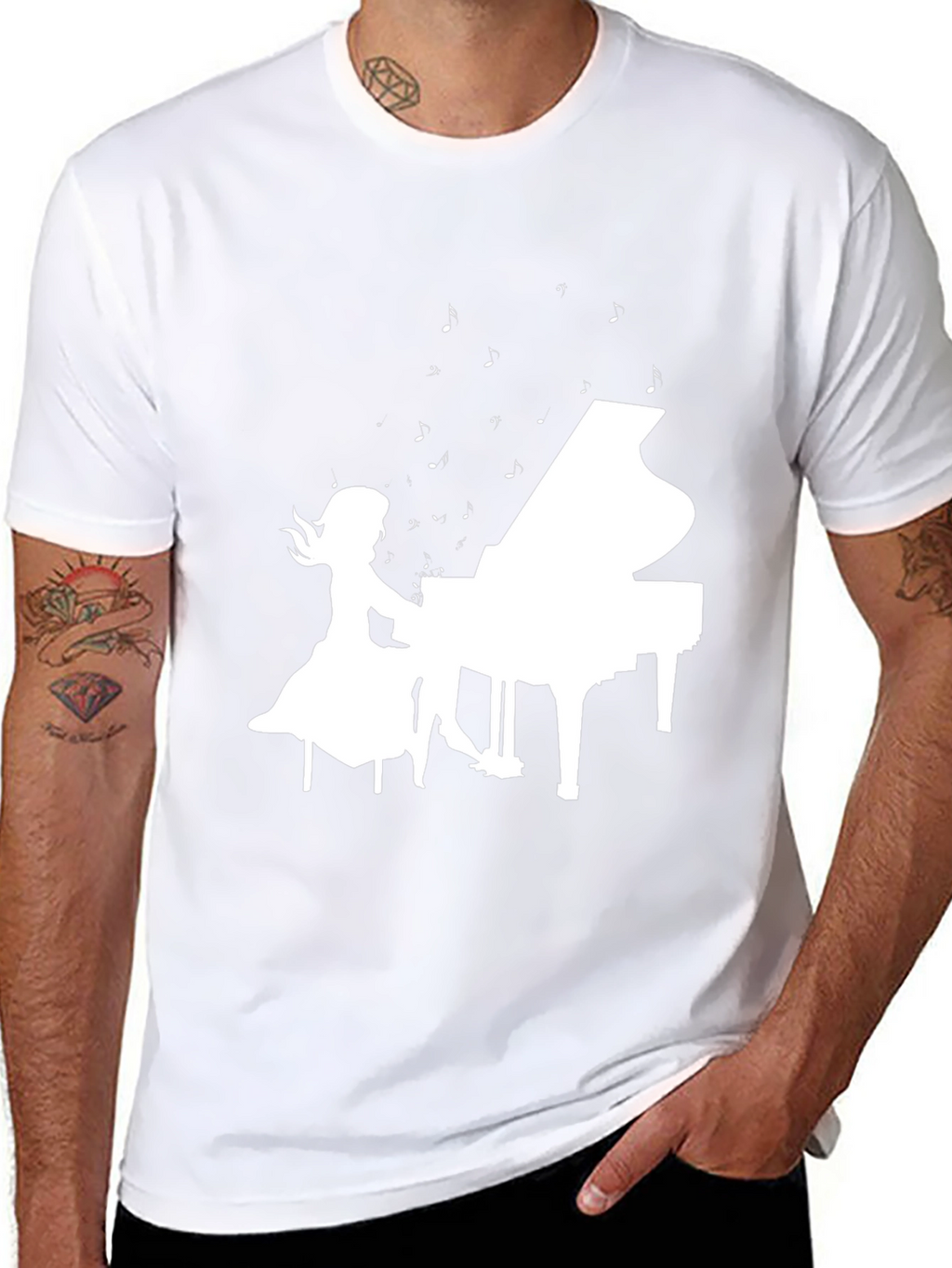 Piano Girl Graphic Tee - Musicians Style