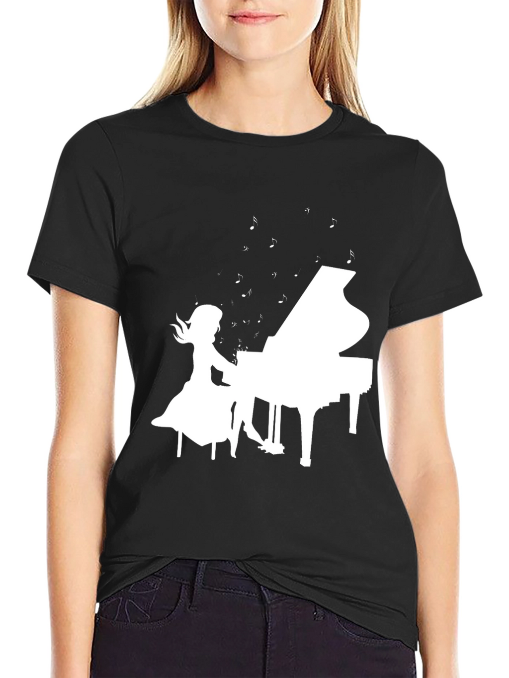 Piano Girl Graphic Tee - Musicians Style
