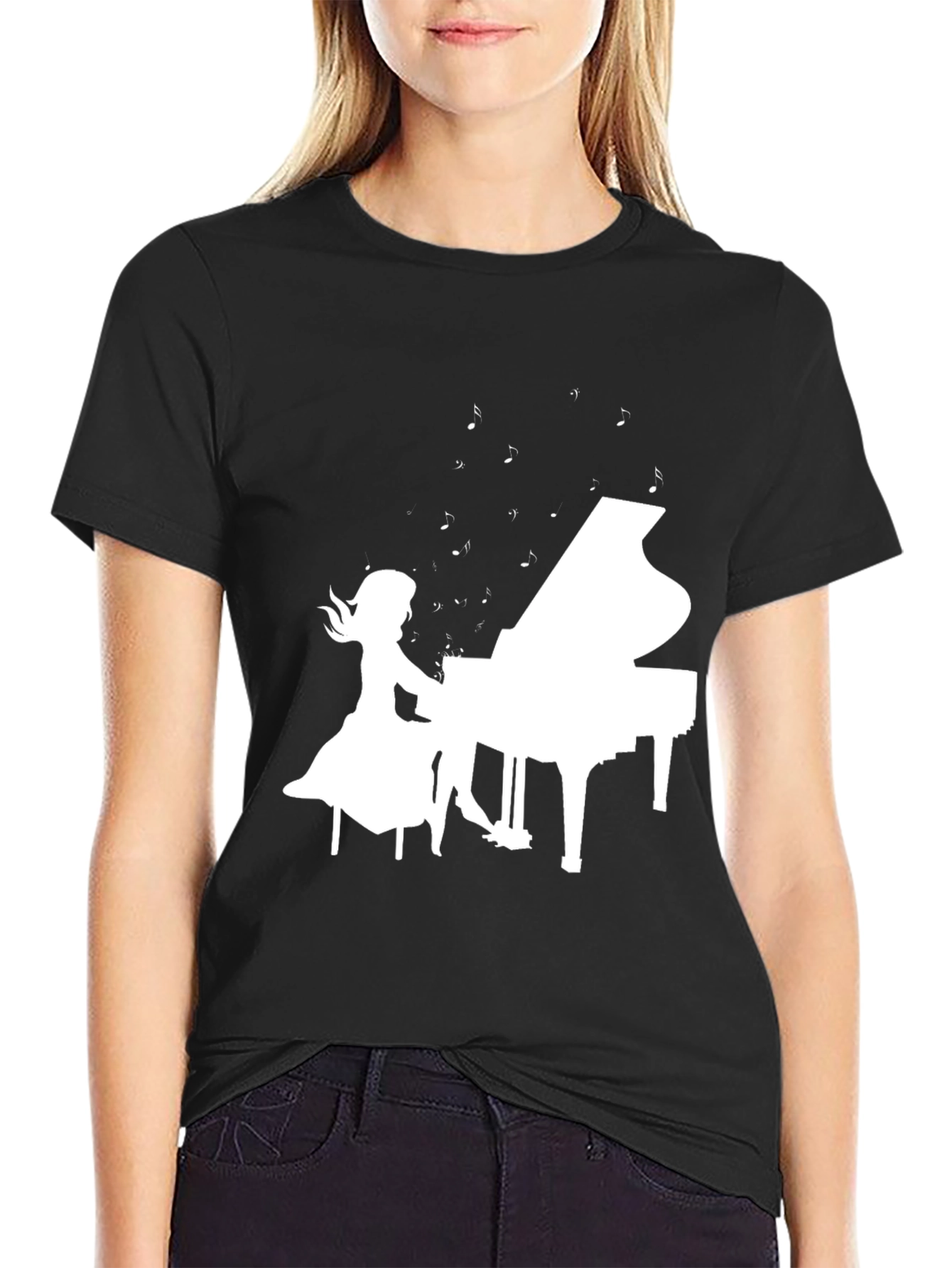 Piano Girl Graphic Tee - Musicians Style