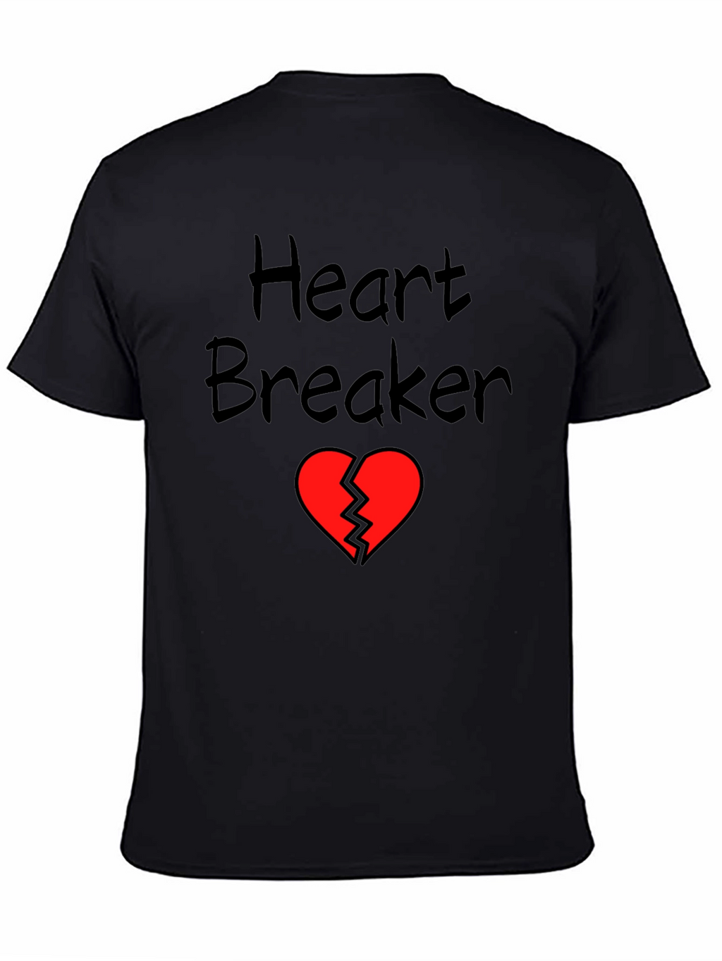 Heart Breaker Graphic Tee - Black Cotton Shirt