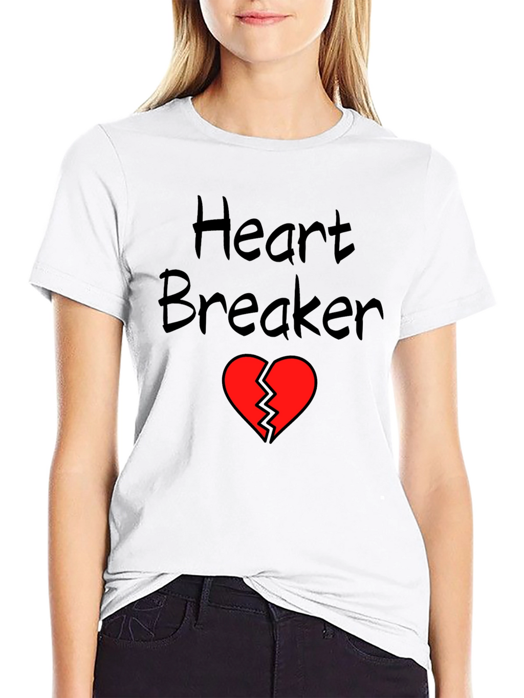 Heart Breaker Graphic Tee - Black Cotton Shirt