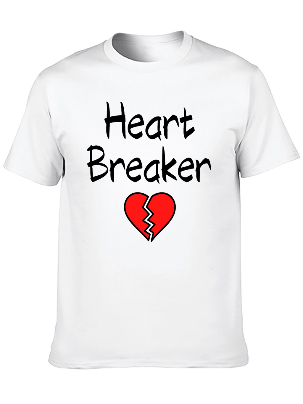 Heart Breaker Graphic Tee - Black Cotton Shirt
