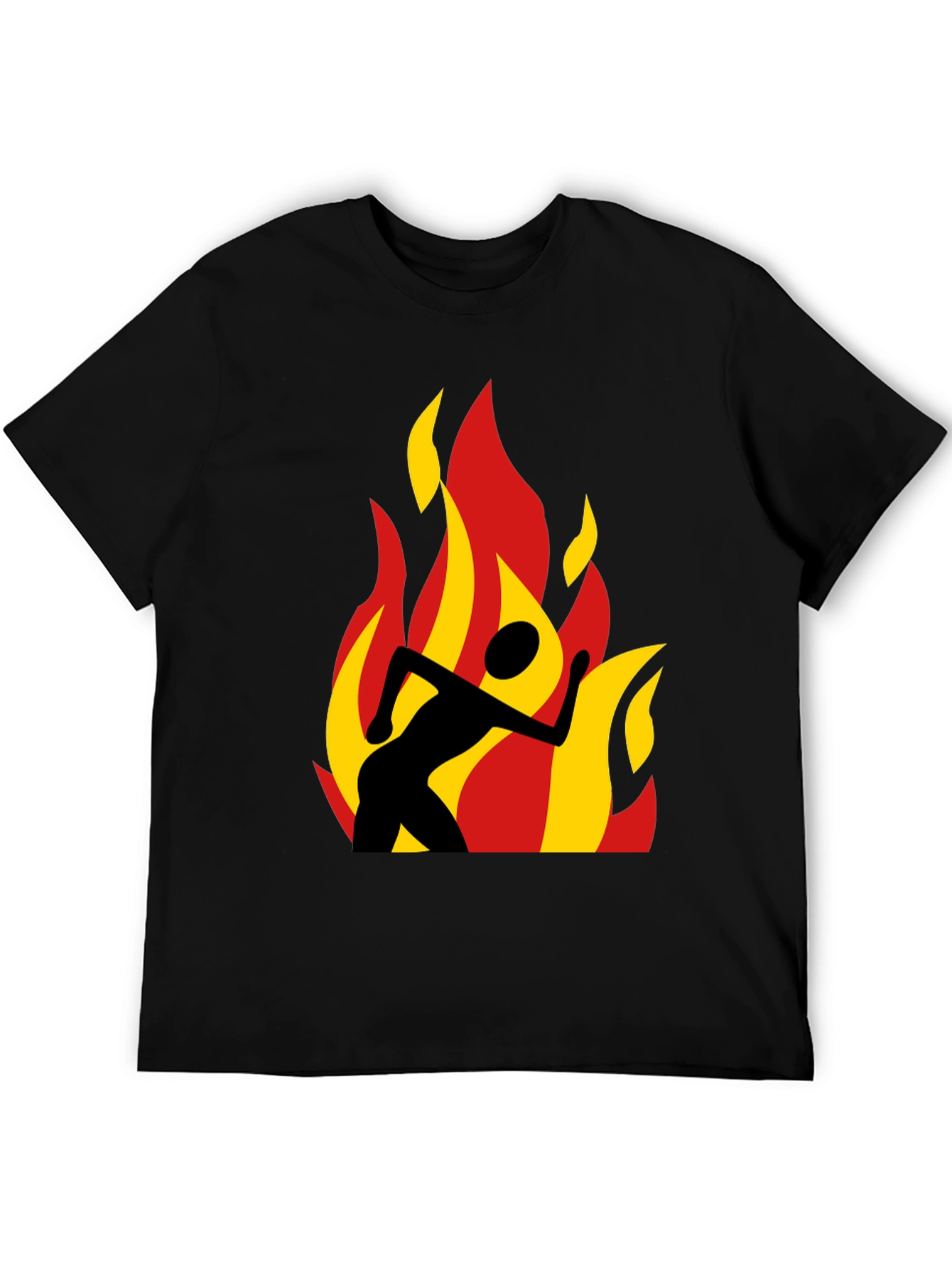 Flaming Runner Black Graphic Tee