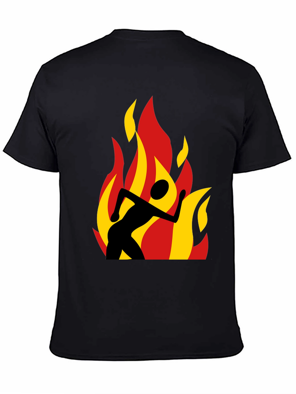 Flaming Runner Black Graphic Tee