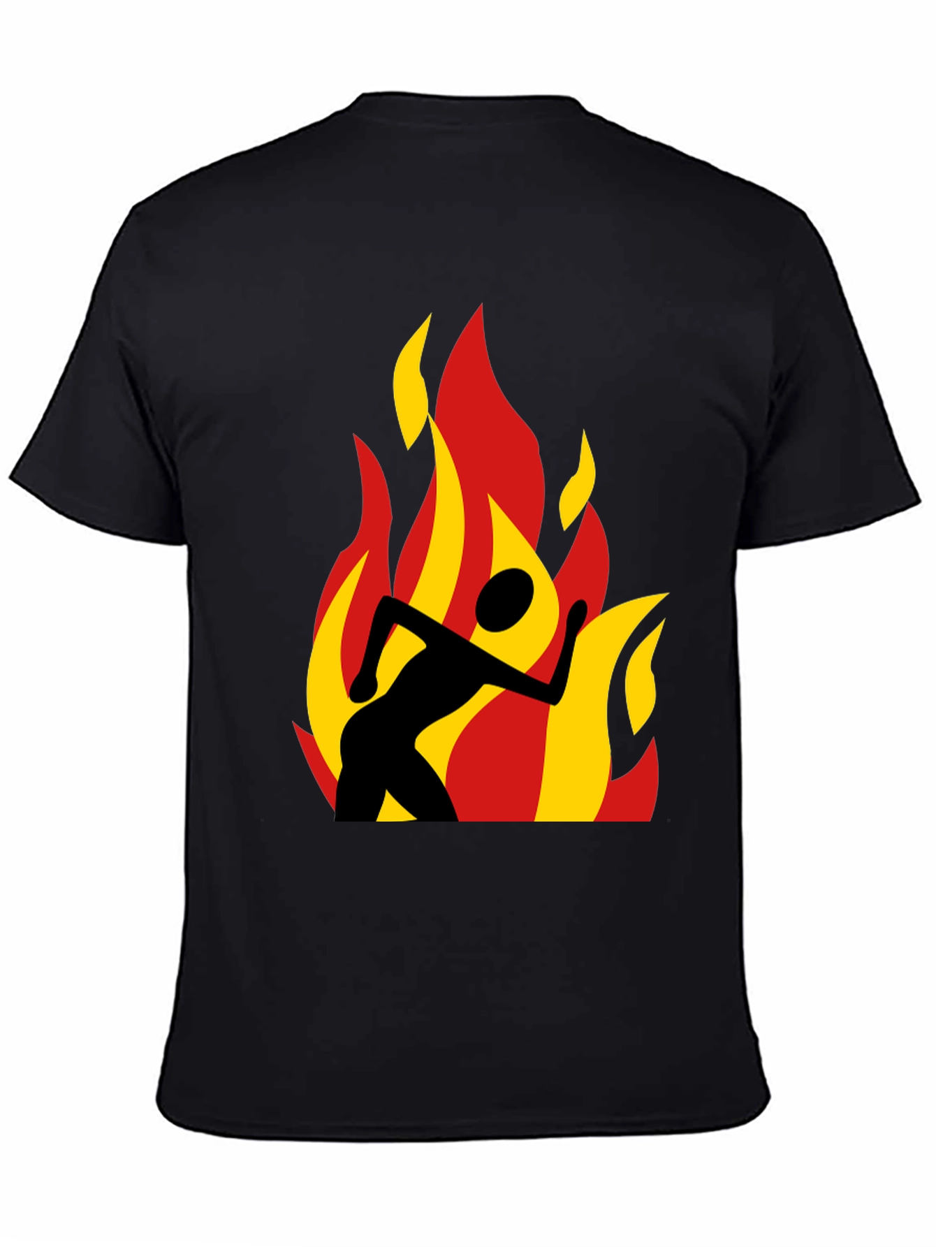 Flaming Runner Black Graphic Tee