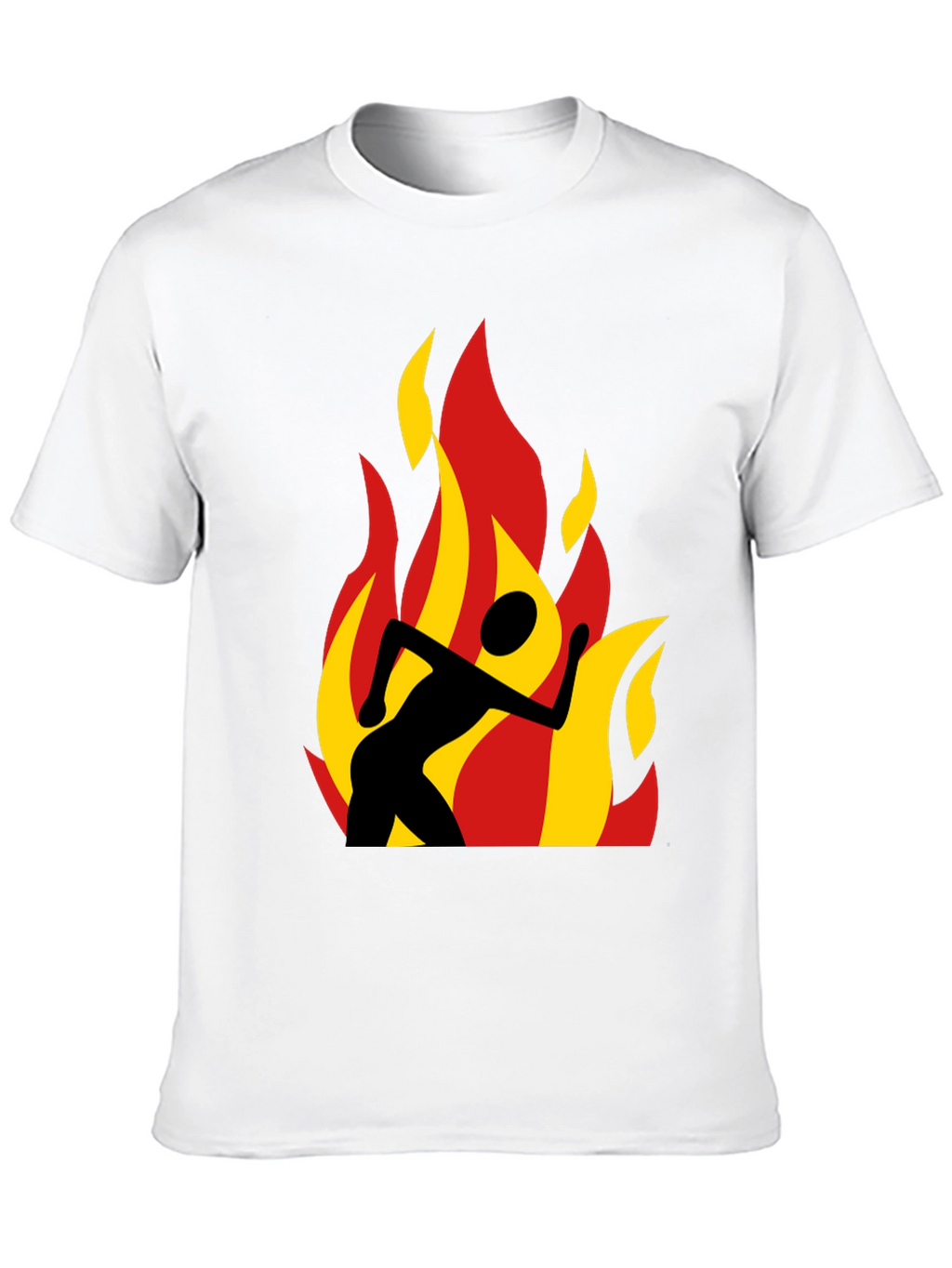 Flaming Runner Black Graphic Tee