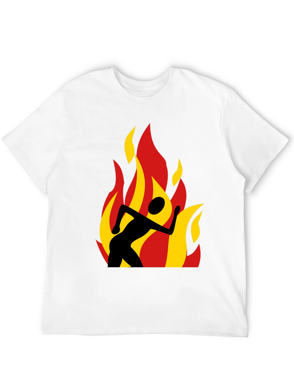 Flaming Runner Black Graphic Tee