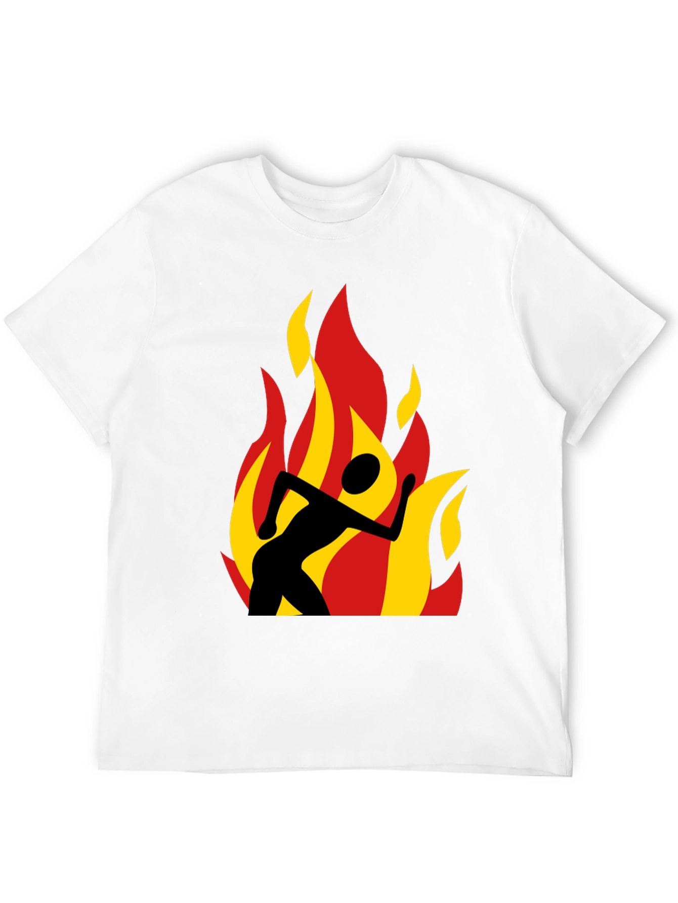 Flaming Runner Black Graphic Tee