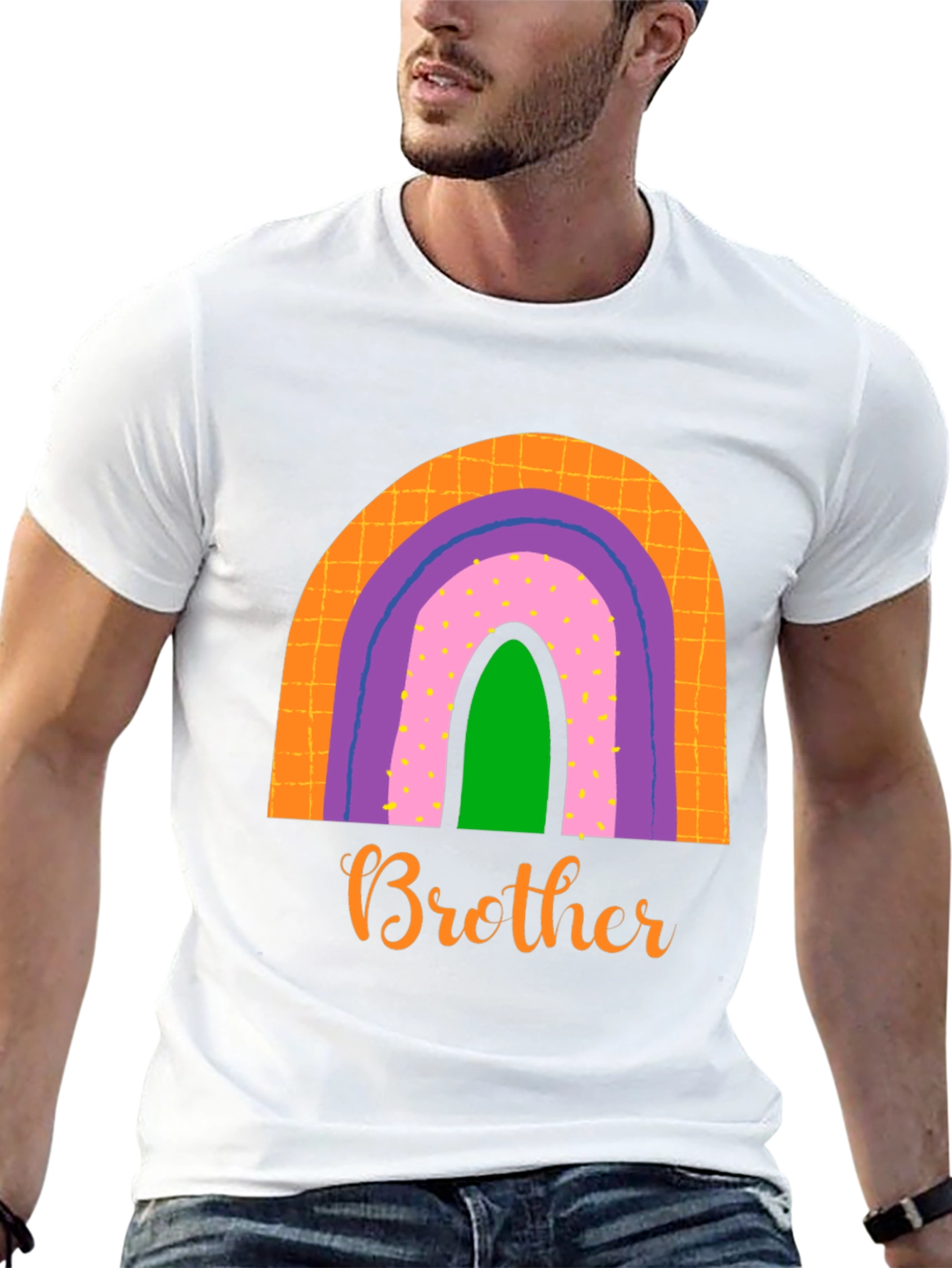 Brother Rainbow Graphic Tee - Family Matching Shirt