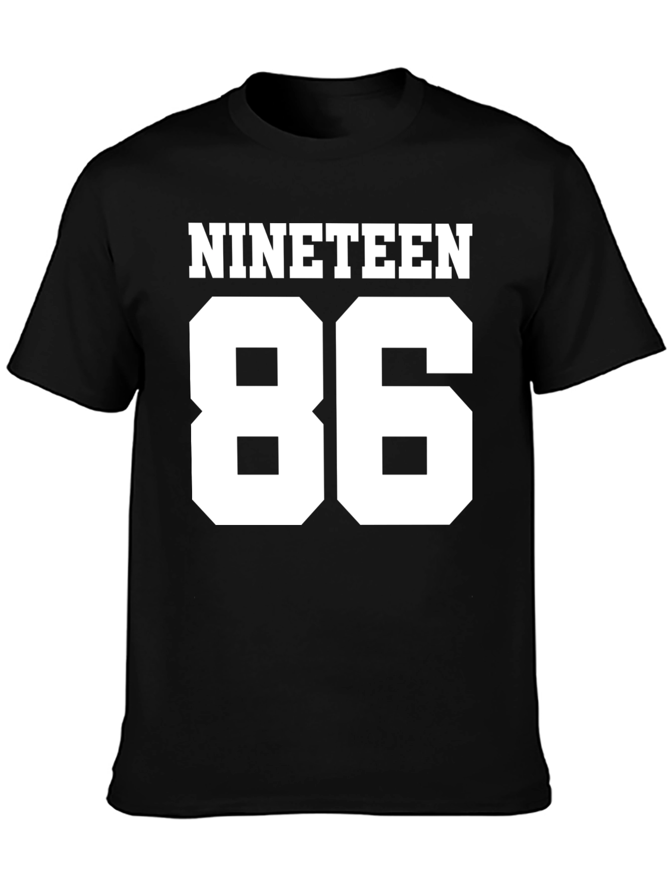 Nineteen 86 Black Tee - Retro Style