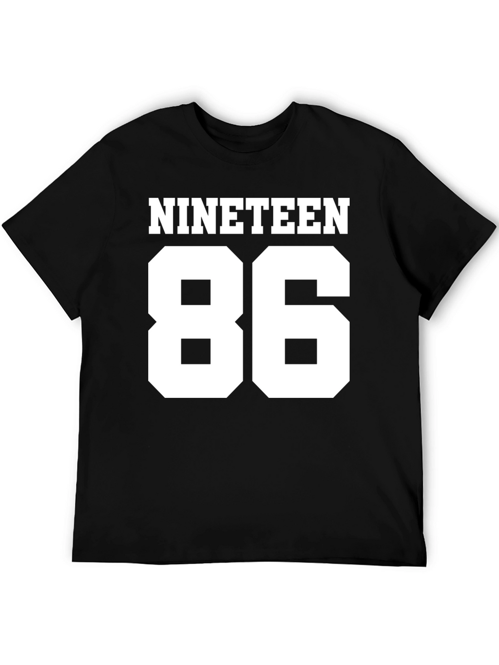 Nineteen 86 Black Tee - Retro Style