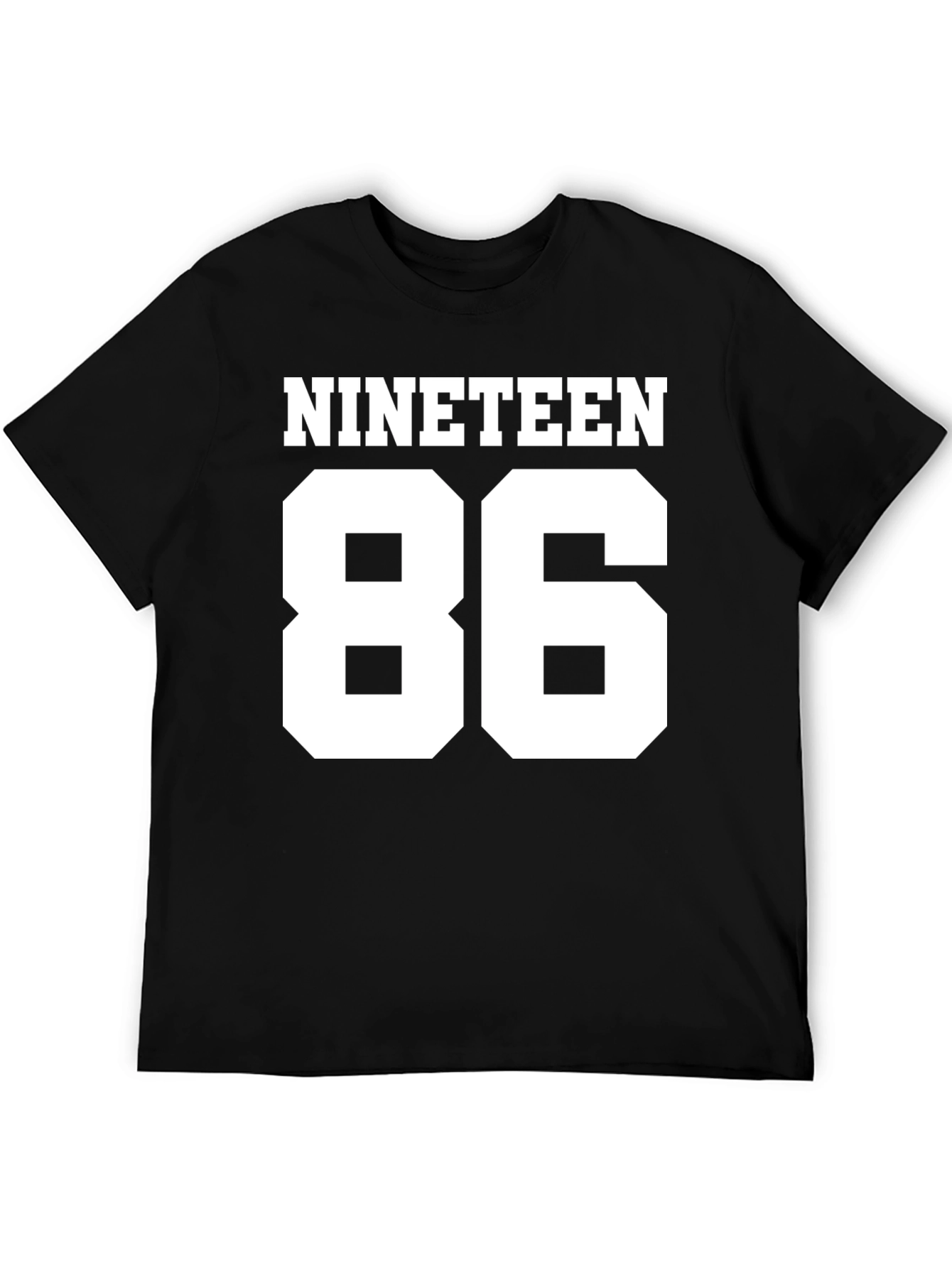 Nineteen 86 Black Tee - Retro Style