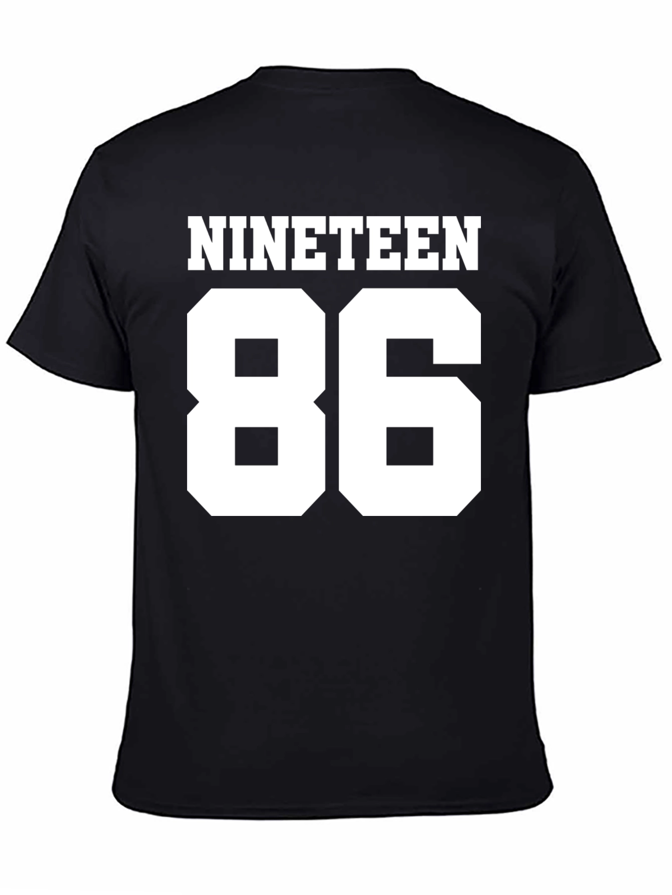 Nineteen 86 Black Tee - Retro Style