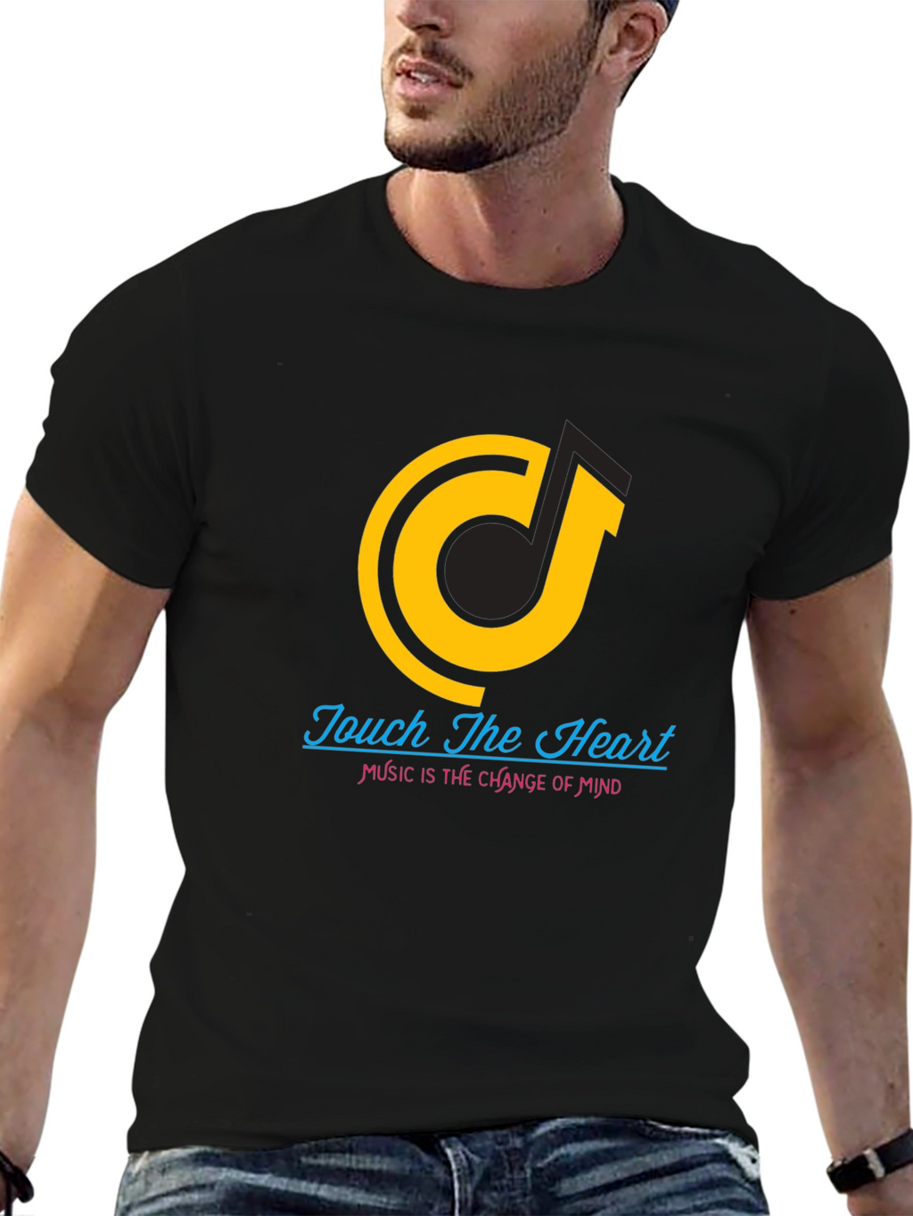 Touch The Heart Graphic T-Shirt