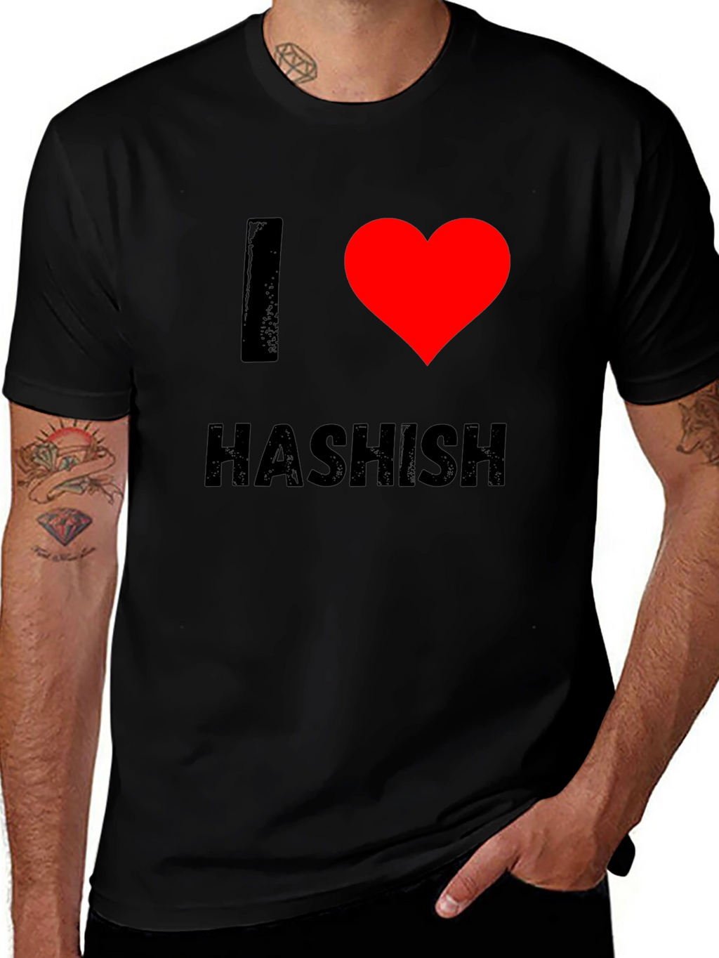I Heart Hashish Graphic Tee - Black T-Shirt