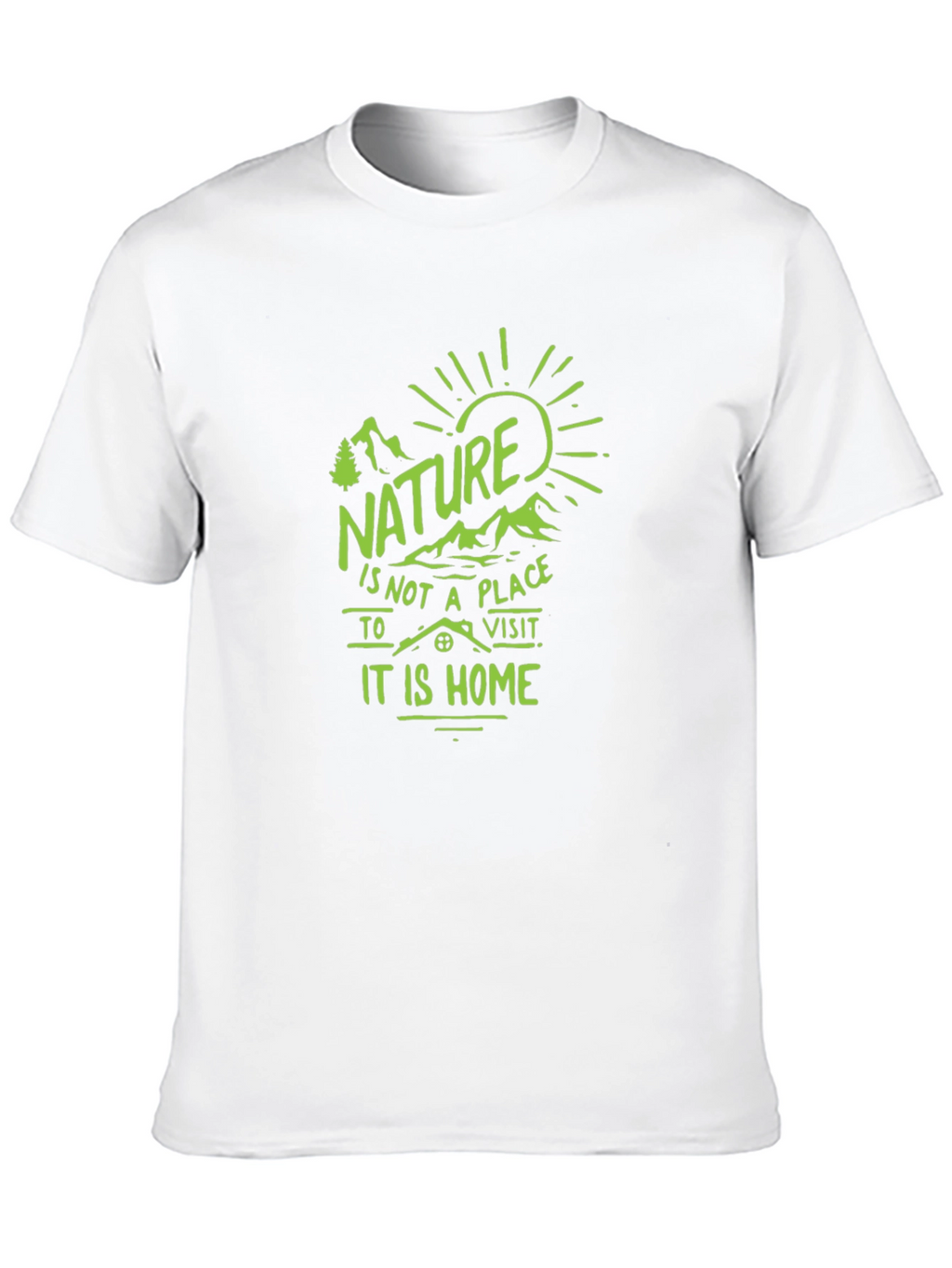 Nature is Home Graphic Tee - Black Cotton T-Shirt