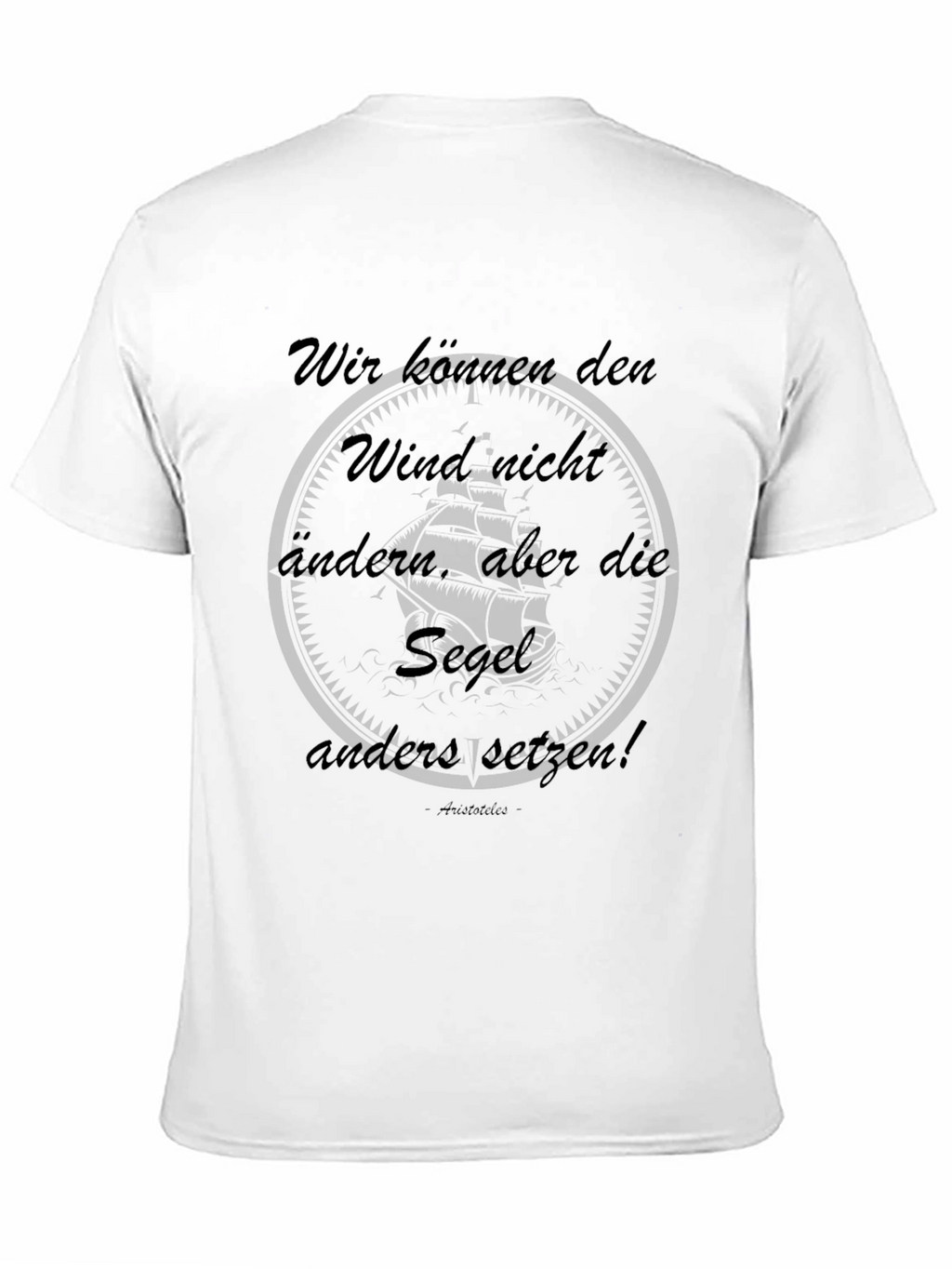 Sailing Quote Graphic Tee - Mens Black T-Shirt
