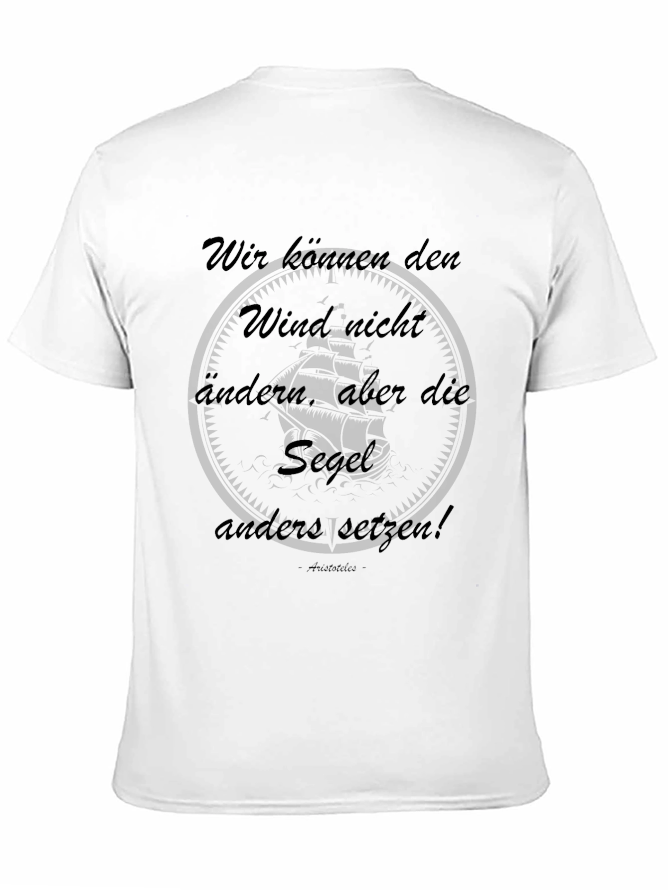 Sailing Quote Graphic Tee - Mens Black T-Shirt