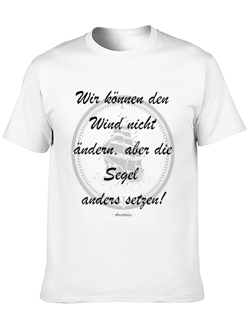 Sailing Quote Graphic Tee - Mens Black T-Shirt