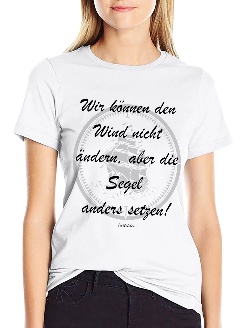 Sailing Quote Graphic Tee - Mens Black T-Shirt