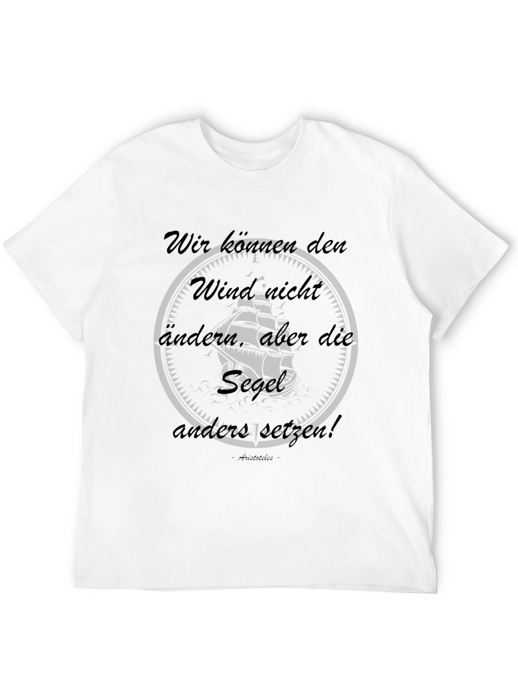 Sailing Quote Graphic Tee - Mens Black T-Shirt