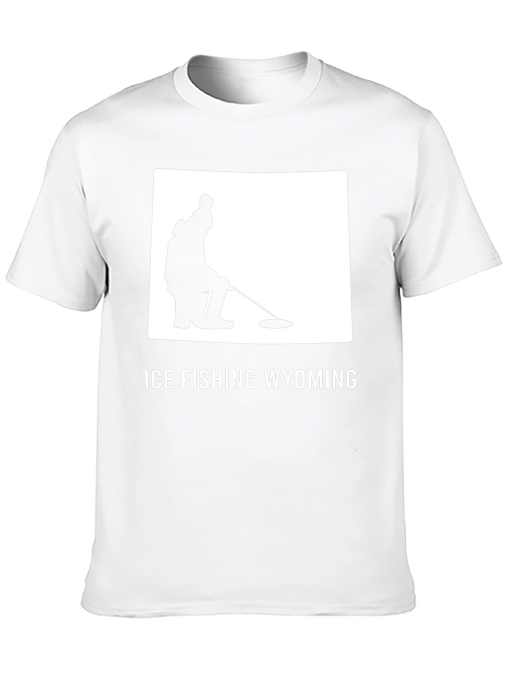 Ice Fishing Wyoming Tee - Black Cotton Graphic T-Shirt