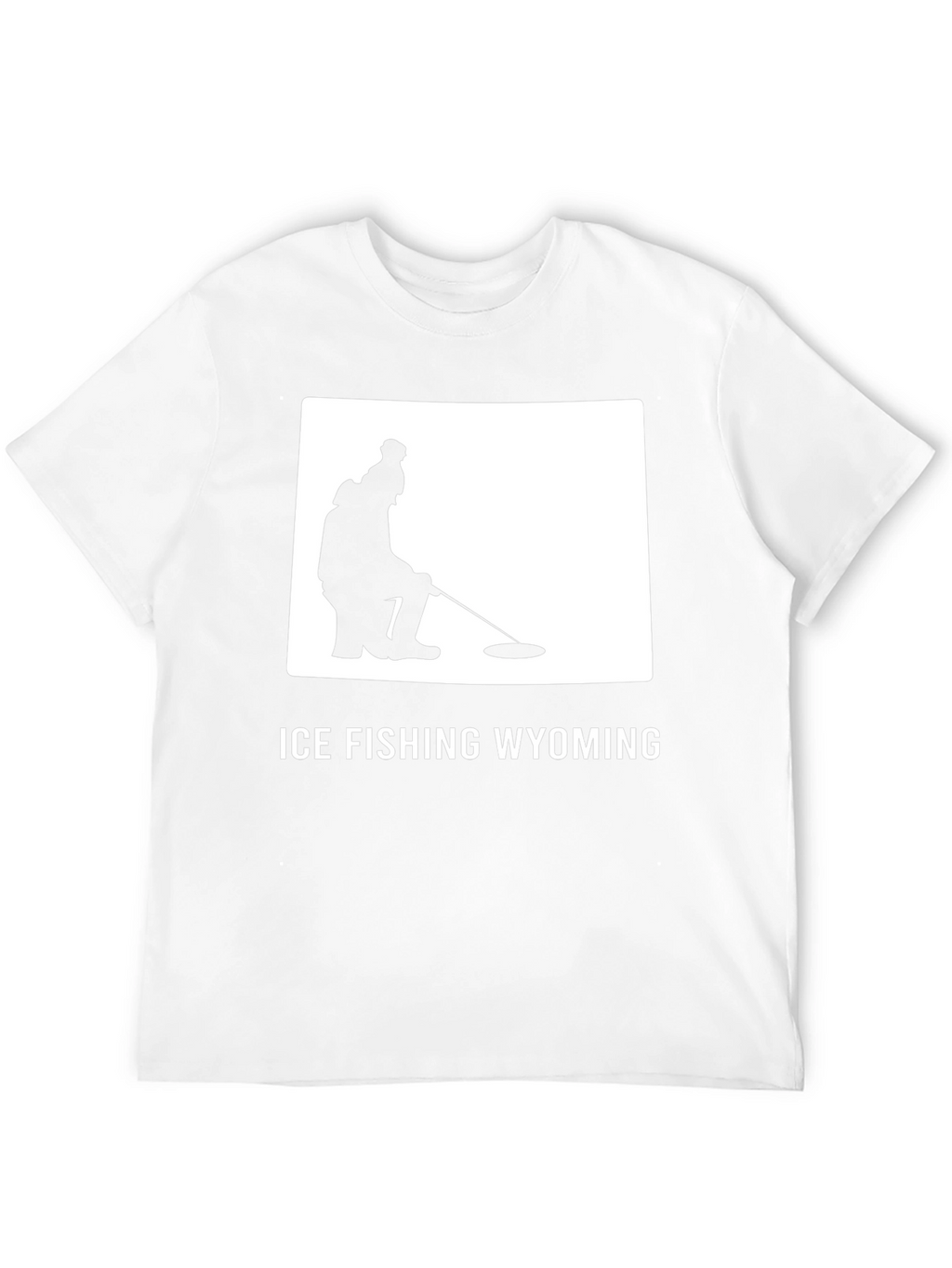 Ice Fishing Wyoming Tee - Black Cotton Graphic T-Shirt