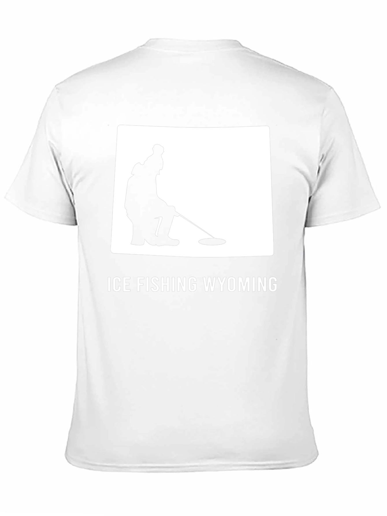 Ice Fishing Wyoming Tee - Black Cotton Graphic T-Shirt