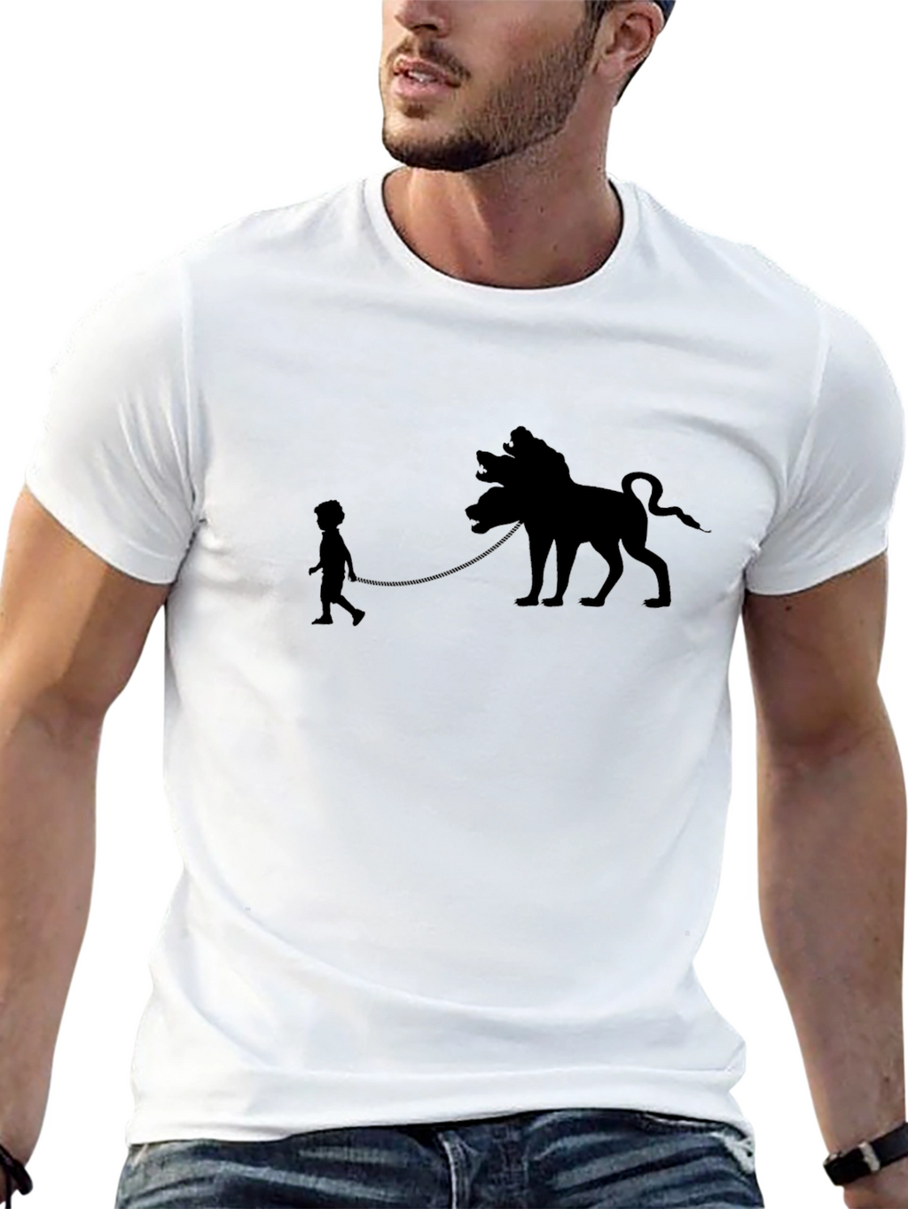 Silhouette Cerberus Graphic Tee - Black
